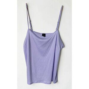 Womens Lavender Tank Top Plus Size 3X 22W-24W Spaghetti Strap Fairy Faded Glory